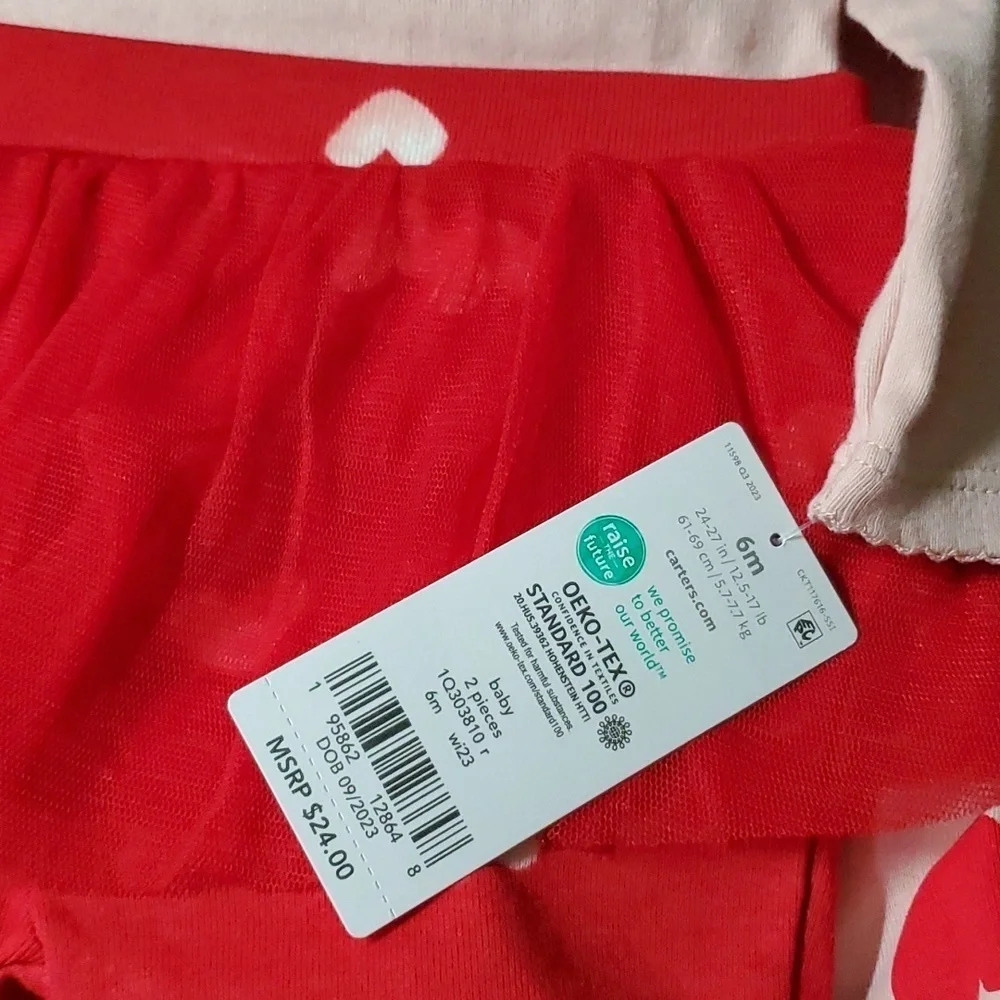 TWO Carter's girls each size 6 months two carters garments